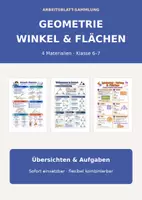 Vorschau - Arbeitsblätter - Geometrie wiederholen – Arbeitsblätter zu Winkeln, Dreiecken und Flächen Klasse 6–7 - Deckblatt
