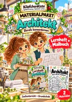 Vorschau - Mal- und Bastelvorlagen - Materialpaket - Architekt | Lernheft & Malbuch – Berufe kennenlernen - Deckblatt