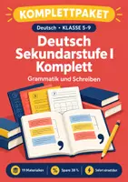 Vorschau - Arbeitsblätter - Deutsch Sekundarstufe I Komplett: Grammatik und Schreiben - Deckblatt
