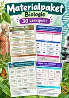 Vorschau - Arbeitsblätter - Materialpaket Biologie – 30 Lernspiele Klasse 5–10 - Deckblatt