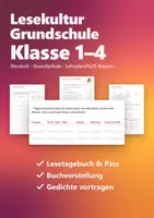 Vorschau - Arbeitsblätter - Lesekultur Grundschule Paket – Lesetagebuch und Lesepass, Buchvorstellung und Gedichte vortragen - Deckblatt