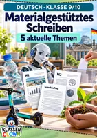 Vorschau - Arbeitsblätter - Materialgestütztes Schreiben Deutsch Klasse 9 10 - Deckblatt