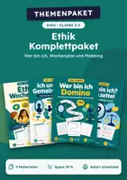 Vorschau - Arbeitsblätter - Wer bin ich und Wochenplan, Komplettpaket Ethik, Klasse 3-5 - Deckblatt