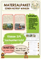 Vorschau - Arbeitsblätter - Materialpaket Notruf wählen - Deckblatt