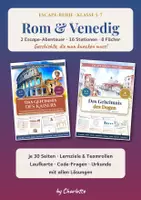 Vorschau - Stationenlernen - Escape Room Paket Rom & Venedig | 16 Stationen | Klasse 5-7 - Deckblatt