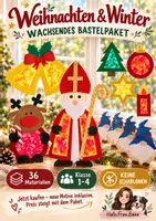 Vorschau - Mal- und Bastelvorlagen - Wachsendes Paket Winter Weihnachten Kunst Basteln - Deckblatt