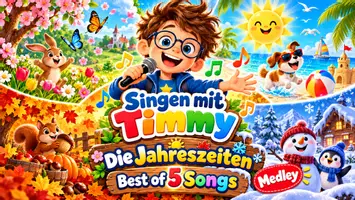 Vorschau - Unterrichtsreihen - Jahreszeiten Bundle Klasse 1–4 | Frühling, Sommer, Herbst & Winter + 5 Lernlieder | Singen mit Timmy - Deckblatt
