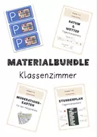Vorschau - Arbeitsblätter - Materialpaket Klassenzimmer Aushang Tagestransparenz - Deckblatt