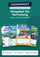 Vorschau - Arbeitsblätter - Säuren und Literatur, Vertretungs-Notpaket, Klasse 9 - Deckblatt