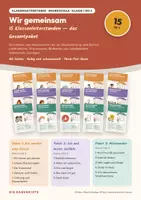 Vorschau - Arbeitsblätter - Wir gemeinsam — Gesamtpaket: 15 komplette Klassenleiterstunden Klasse 1 bis 4 (165 Seiten, Lösungen) - Deckblatt