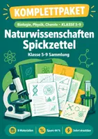 Vorschau - Arbeitsblätter - Naturwissenschaften Spickzettel Klasse 5-9 Sammlung - Deckblatt