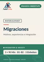 Vorschau - Stundenentwürfe - Migraciones | Spanisch Oberstufe | Motive, Ankommen & Integration | 3 × 90 Min - Deckblatt