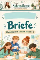Vorschau - Stundenentwürfe - Briefe Klasse 5-6 Materialpaket - Deckblatt
