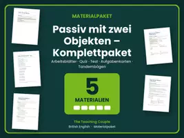Vorschau - Arbeitsblätter - Passiv mit zwei Objekten – Komplettpaket - Deckblatt