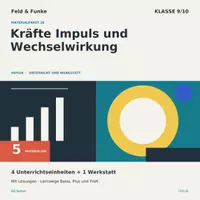 Vorschau - Arbeitsblätter - Kräfte Impuls und Wechselwirkung | Physik Klasse 9/10 | 5 Materialien mit Lösungen - Deckblatt
