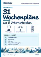 Vorschau - Unterrichtsreihen - Religion Klasse 8 – 31 Wochenpläne | Gesamtpaket - Deckblatt
