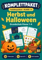 Vorschau - Arbeitsblätter - Herbst, Halloween und Erntedank Grundschule Klasse 1-4 - Deckblatt