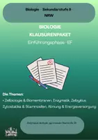 Vorschau - Test - 7 Biologie-Klausuren EF – Zellbiologie, Biomembran, Zellzyklus, Enzymatik & Zellatmung | mit Erwartungshorizonten (NRW) - Deckblatt