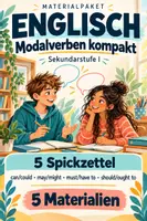 Vorschau - Arbeitsblätter - Englisch – Modalverben kompakt – 5 Materialien - Deckblatt
