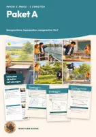 Vorschau - Stundenentwürfe - Waagerechter Wurf Bezugssystem Superposition Wurfweite Physik Oberstufe E-Phase | Paket 5 Unterrichtsstunden 78 Seiten mit Lösungen | Boarding Pass, Exit-Ticket, Übungen, Versuche | Wurf und Kurve Paket A - Deckblatt