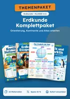 Vorschau - Arbeitsblätter - Orientierung, Komplettpaket Erdkunde, Klasse 4-6 - Deckblatt