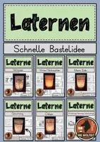 Vorschau - Mal- und Bastelvorlagen - Materialpaket, Laterne, Windlicht - Deckblatt