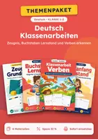 Vorschau - Arbeitsblätter - Zeugnis, Klassenarbeiten-Set Deutsch, Klasse 1-2 - Deckblatt
