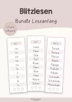Vorschau - Aufgabenkarten - Blitzlesen Bundle Leseanfang | Silben und erste Wörter | 2 Lesefächer | Klasse 1 - Deckblatt