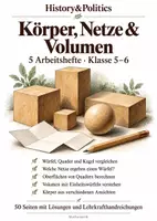 Vorschau - Arbeitsblätter - Körper Netze Volumen Bundle Klasse 5–6 - Deckblatt