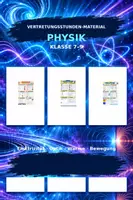 Vorschau - Arbeitsblätter - Vertretungsstunden-Material Physik Klasse 7–9 Elektrizität, Optik, Wärme und Bewegung - Deckblatt