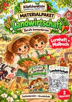 Vorschau - Mal- und Bastelvorlagen - Materialpaket - Landwirtschaft | Lernheft & Malbuch – Berufe kennenlernen - Deckblatt