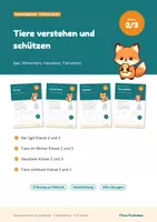 Vorschau - Arbeitsblätter - Tiere Klasse 2 und 3 im Paket – Igel, Tiere im Winter, Haustiere, Tiere schützen: differenziert mit Lösungen - Deckblatt