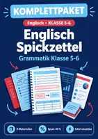Vorschau - Arbeitsblätter - Englisch Grammatik Spickzettel Klasse 5-6 Sammlung - Deckblatt