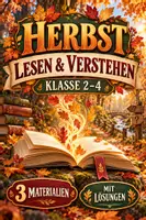 Vorschau - Arbeitsblätter - Herbst Lesen & Verstehen – Komplettpaket Klasse 2–4 mit Lösungen - Deckblatt