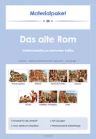 Vorschau - Unterrichtsreihen - Das Römische Reich / Das alte Rom – Materialpaket Klasse 5/6: Gründung Roms, Familie, Sklaven, Schule, Limes | Arbeitsblätter mit Lösungen - Deckblatt