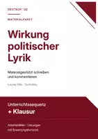 Vorschau - Stundenentwürfe - Materialpaket Deutsch Q2: Wirkung politischer Lyrik – Unterrichtssequenz & Klausur zum materialgestützten Schreiben - Deckblatt