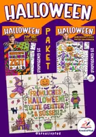 Vorschau - Arbeitsblätter - Halloween-Gemeinschaftsposter zum Ausmalen – 3 kreative Poster in einem Paket! - Deckblatt