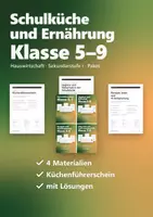 Vorschau - Arbeitsblätter - Schulküche und Ernährung Sek I – Paket: Küchenführerschein, Hygiene, Rezepte, Nährstoffe | Hauswirtschaft Klasse 5–9 - Deckblatt