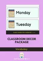 Vorschau - Bildkarten - Classroom Decor Package (Tafelmaterial): Vocabulary (English) - Deckblatt