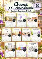 Vorschau - Unterrichtsreihen - Chemie XXL-Bundle – 10 komplette Unterrichtseinheiten | Chemische Reaktionen, Redox, Energie, Reaktionsgleichungen, Säuren & Laugen, Salze & Gasnachweise | Arbeitsblätter & Lösungen - Deckblatt