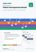 Vorschau - Stundenentwürfe - Paket Fachsprache Musik: 5 Doppelstunden - Deckblatt