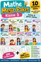 Vorschau - Stundenentwürfe - Mathe Mega-Paket Klasse 5 – Zahlen & ganze Zahlen | 10 komplette Hefte + Lösungen | über 200 Seiten - Deckblatt