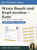 Vorschau - Stundenentwürfe - Bauch & Kopf – Kant PP/Ethik Kl. 7 · Komplettpaket - Deckblatt