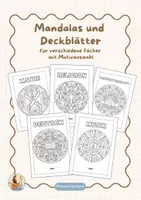 Vorschau - Mal- und Bastelvorlagen - Deckblatt für Mappen und Mandalas - verschiedene Fächer | Deckblattpaket - Deckblatt