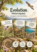 Vorschau - Unterrichtsreihen - Evolution & Artbildung – Materialpaket Biologie | 3 komplette Unterrichtseinheiten & große Lernwerkstätten | Adaptive Radiation, Stammbäume, Verwandtschaft, Koevolution & natürliche Selektion - Deckblatt
