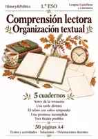 Vista previa - Hojas de trabajo - Comprensión lectora · Lengua, 1.º ESO: organización textual · 5 cuadernos - Portada