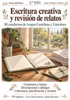 Vista previa - Hojas de trabajo - Escritura creativa y revisión de relatos: 30 cuadernos 2.º ESO - Portada