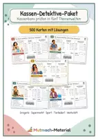 Vorschau - Fördermaterial/Inklusion - Materialpaket: Kassen-Detektive (Kassenbons kontrollieren) - Deckblatt