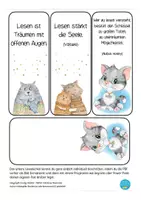 Vorschau - Anderer Materialtyp - Lesezeichen Katze / Katzenklasse Schulanfang - Seite 2