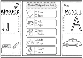 Vorschau - Unterrichtsreihen - Mini-Lapbook | Lautverbindung Au/au | Buchstabeneinführung - Seite 3